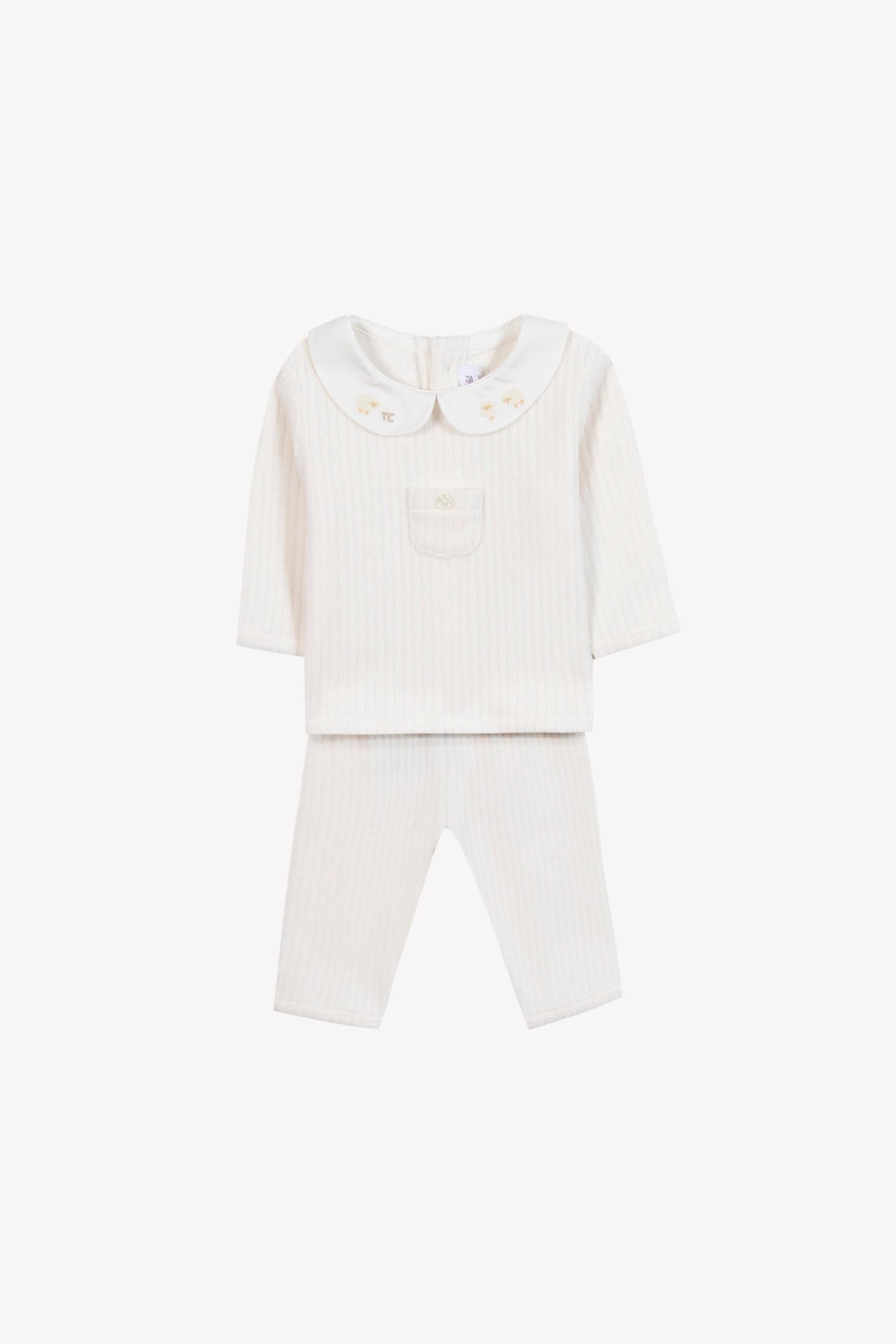 Ensemble long en cachemire
 - Nacre