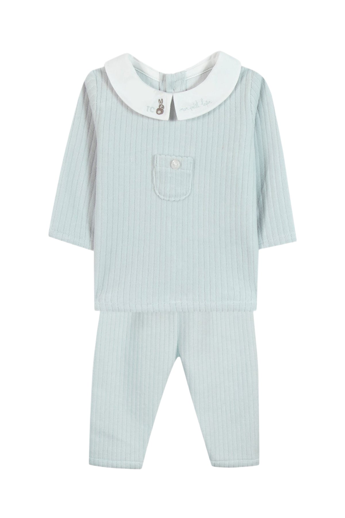 Ensemble long - Bleu velours