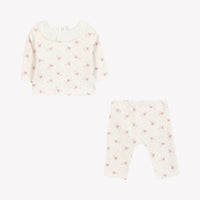 Nacre / Ensemble Long - Ecru Fleurs