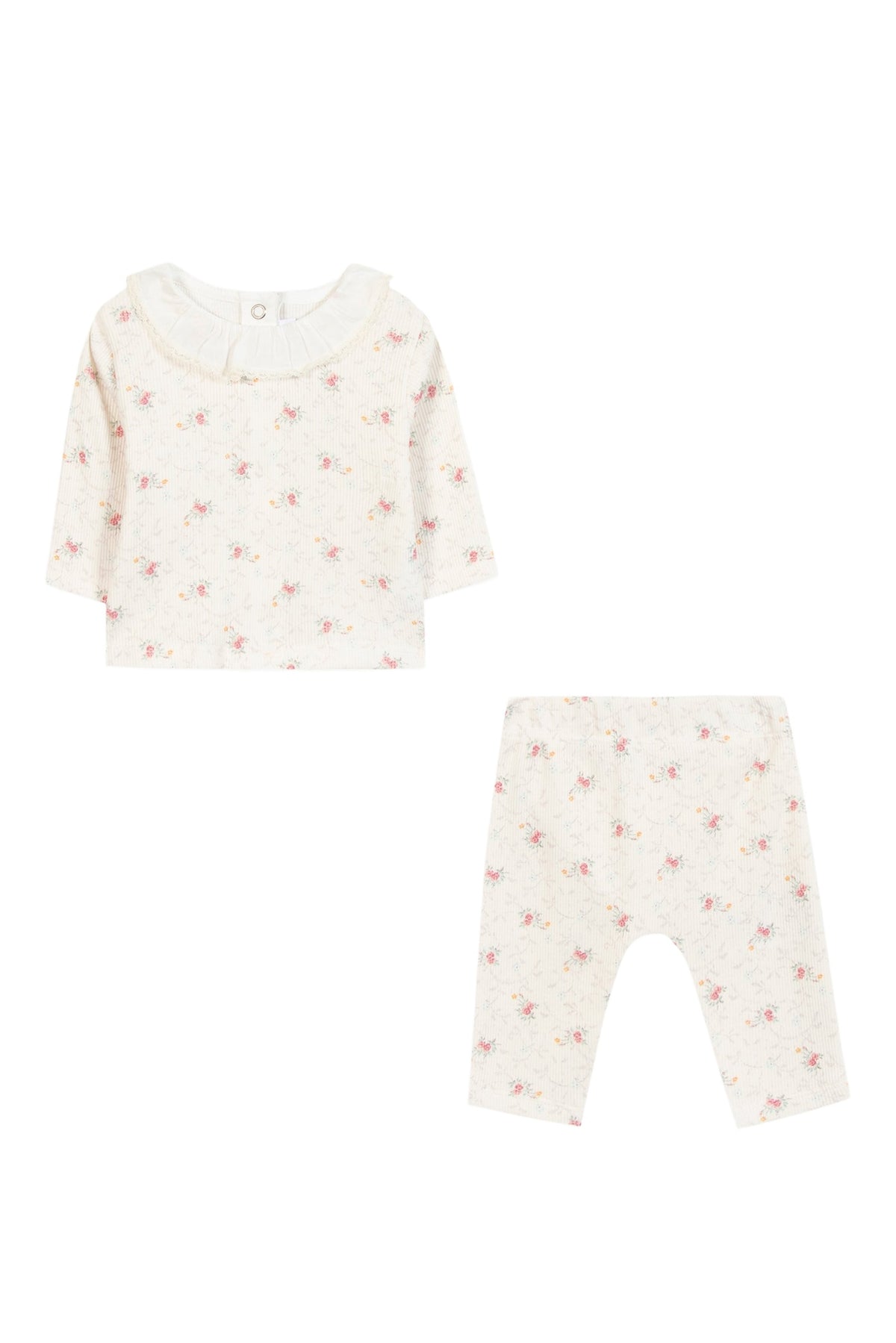Ensemble long - Ecru fleurs