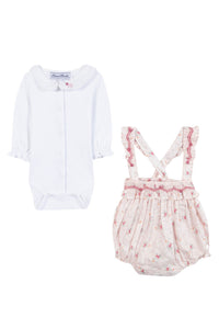 Ensemble court - Ecru fleurs
