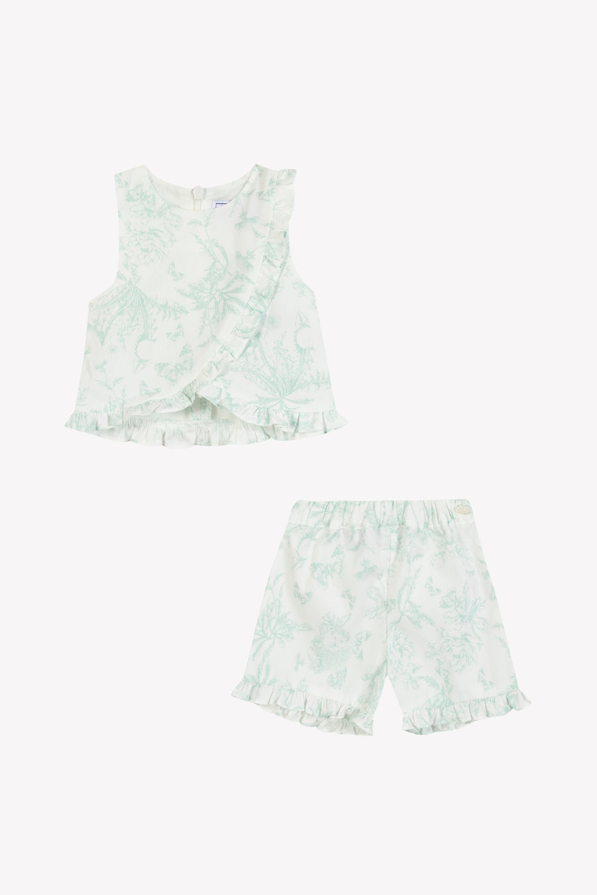 Vert D'Eau / Ensemble Court - Vert D'Eau Inspiration Toile De Jouy