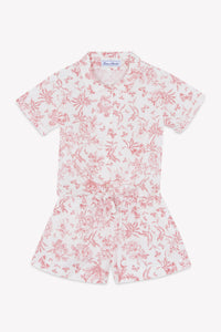 Ensemble court - Praline inspiration Toile de Jouy