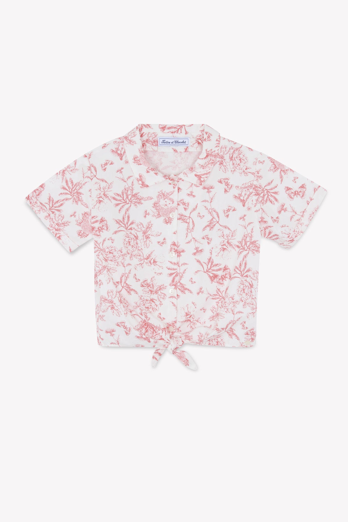 Ensemble court - Praline inspiration Toile de Jouy
