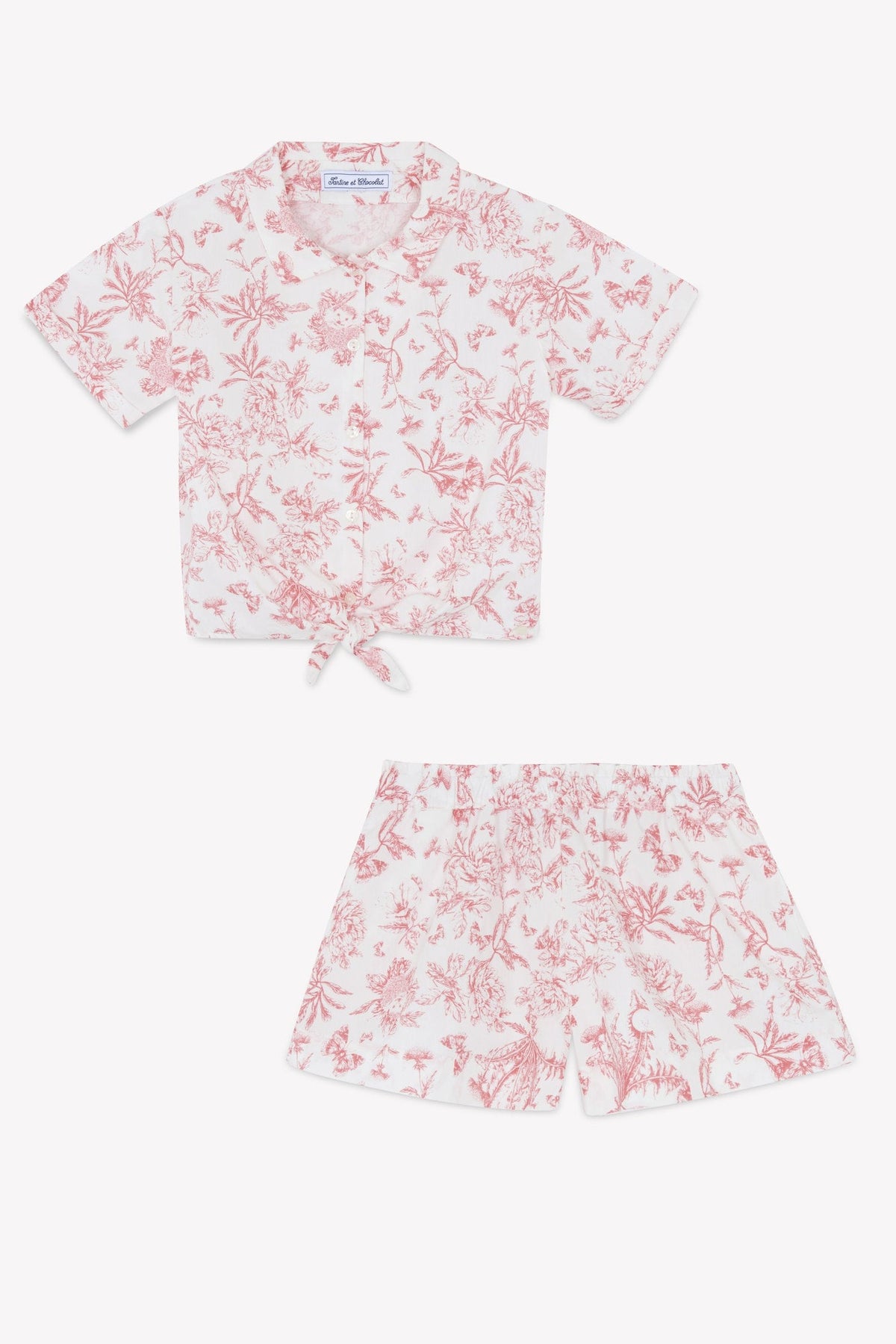 Summer capsule collection: short cotton set - Praline