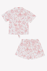 Ensemble court - Praline inspiration Toile de Jouy