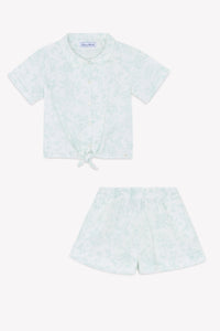 Ensemble court - Praline inspiration Toile de Jouy