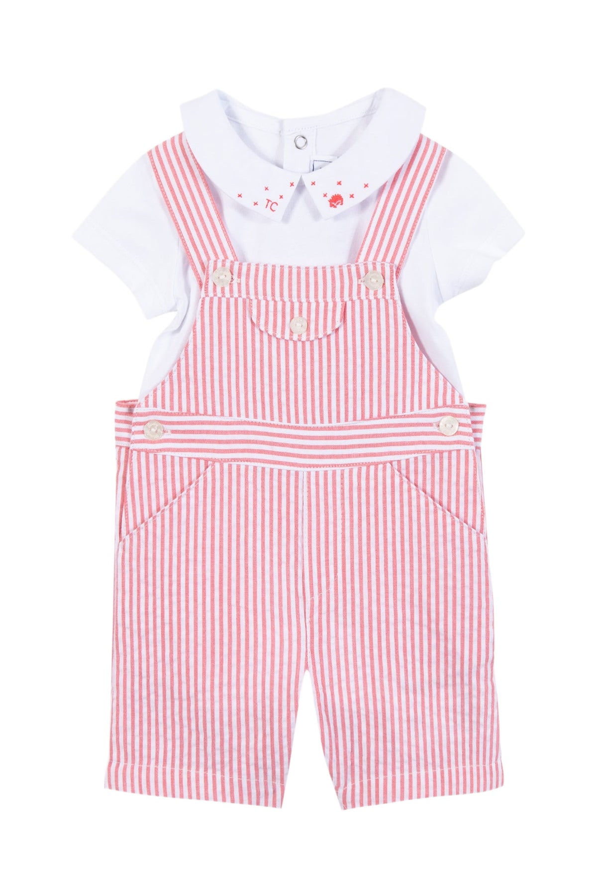 Ensemble court - Praline rayures