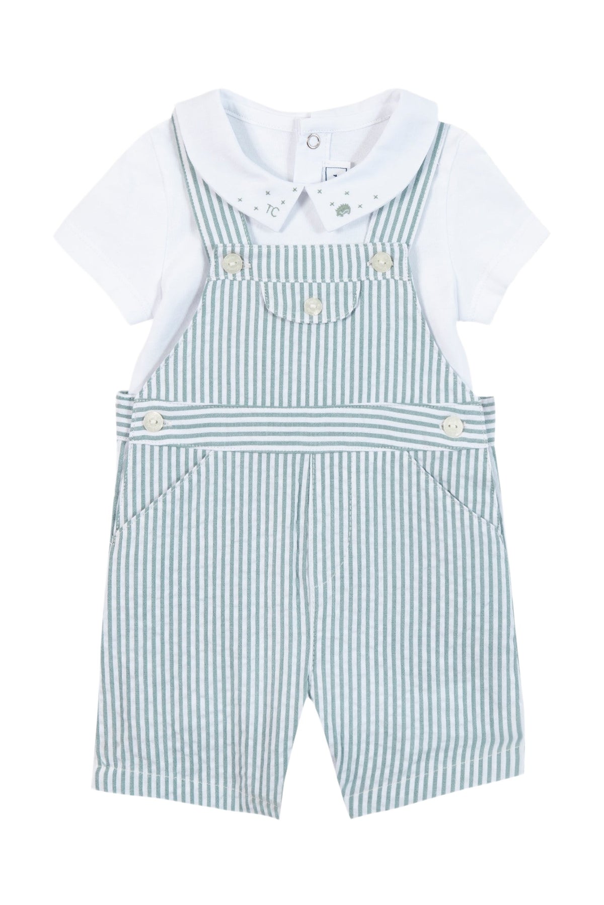 Ensemble court capsule estivale en coton - Émeraude