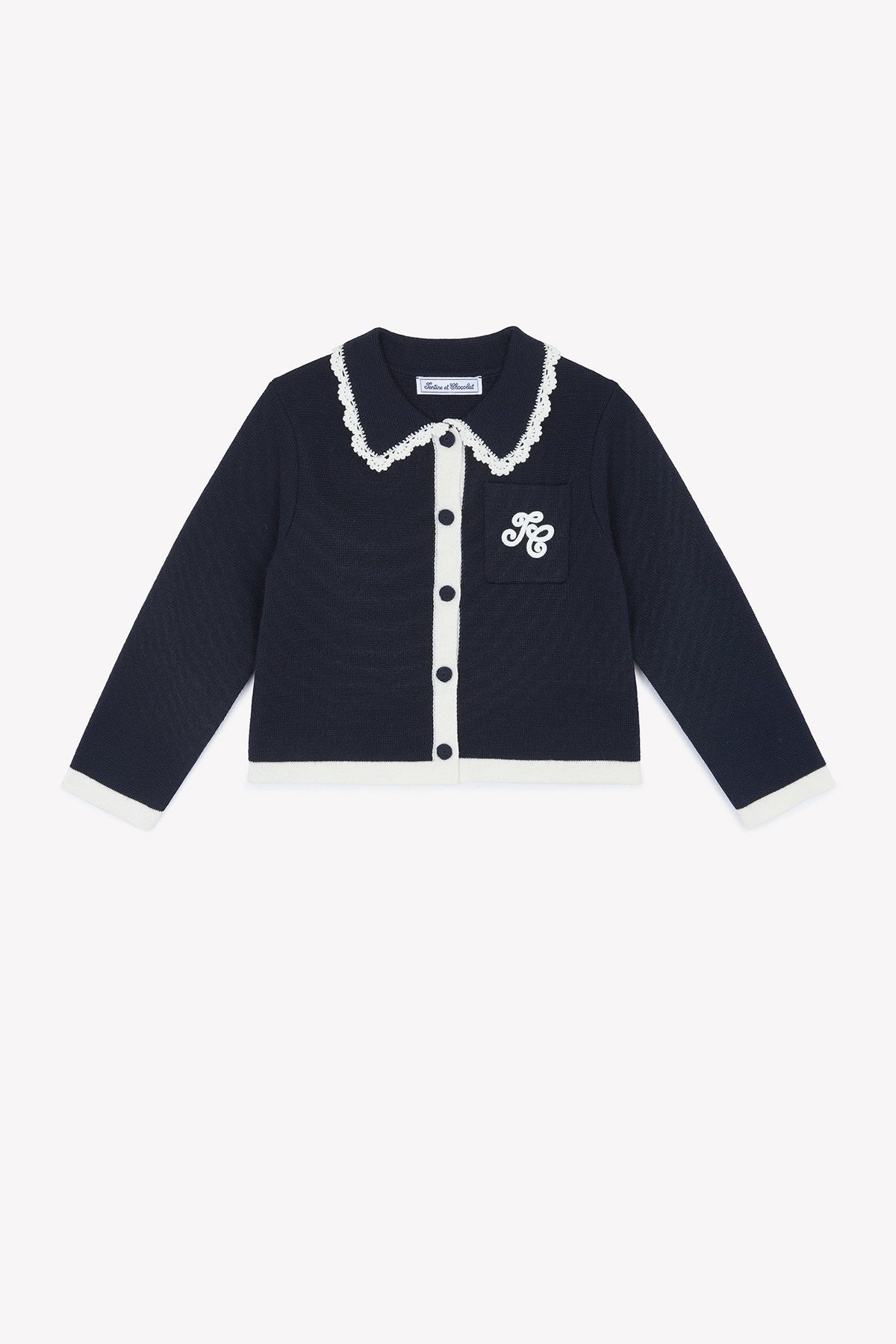 Marine / Veste - Marine Laine