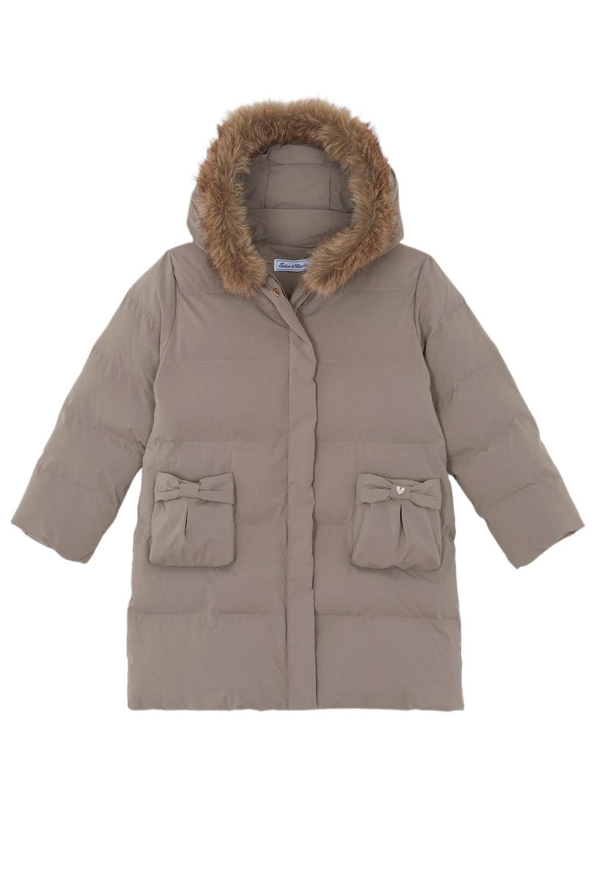 Doudoune longue - Taupe