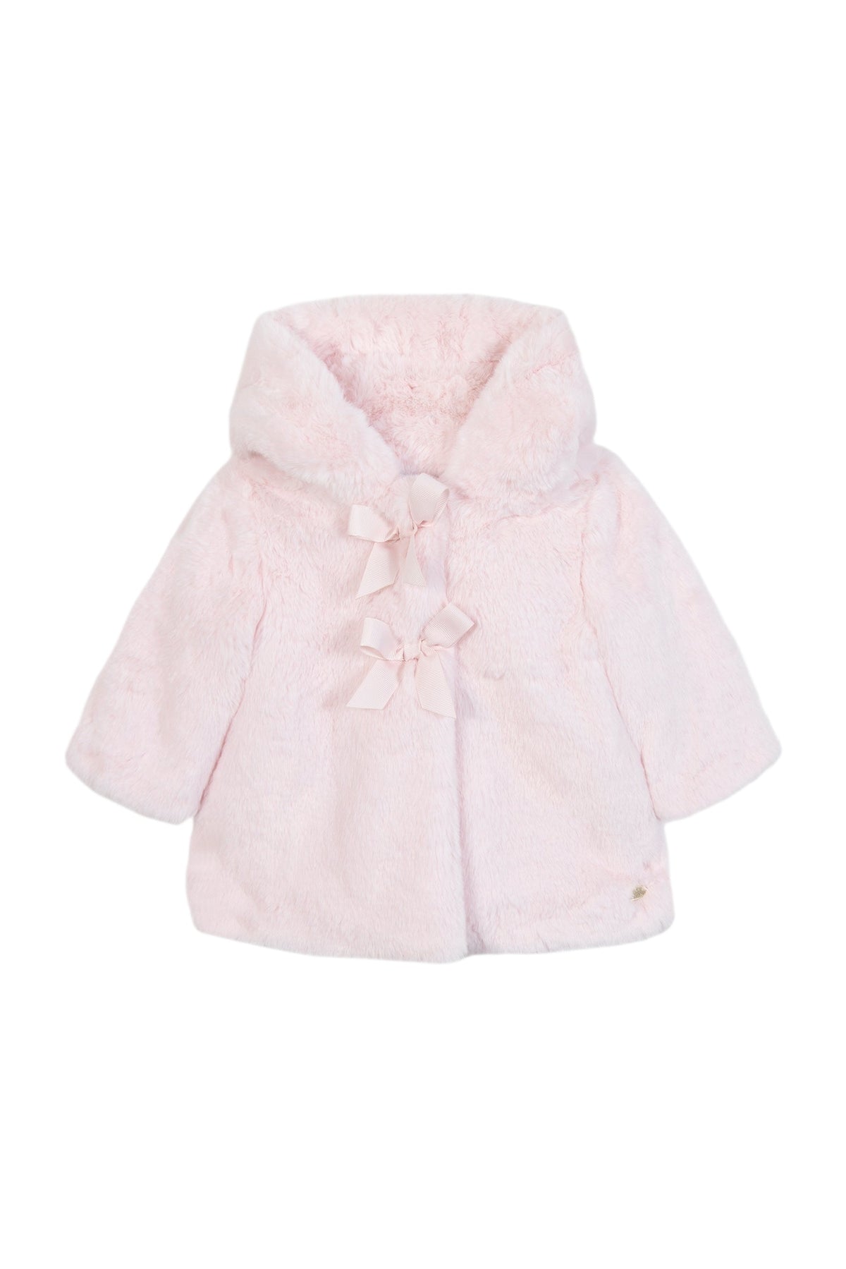 Manteau - Rose pâle imitation fourrure