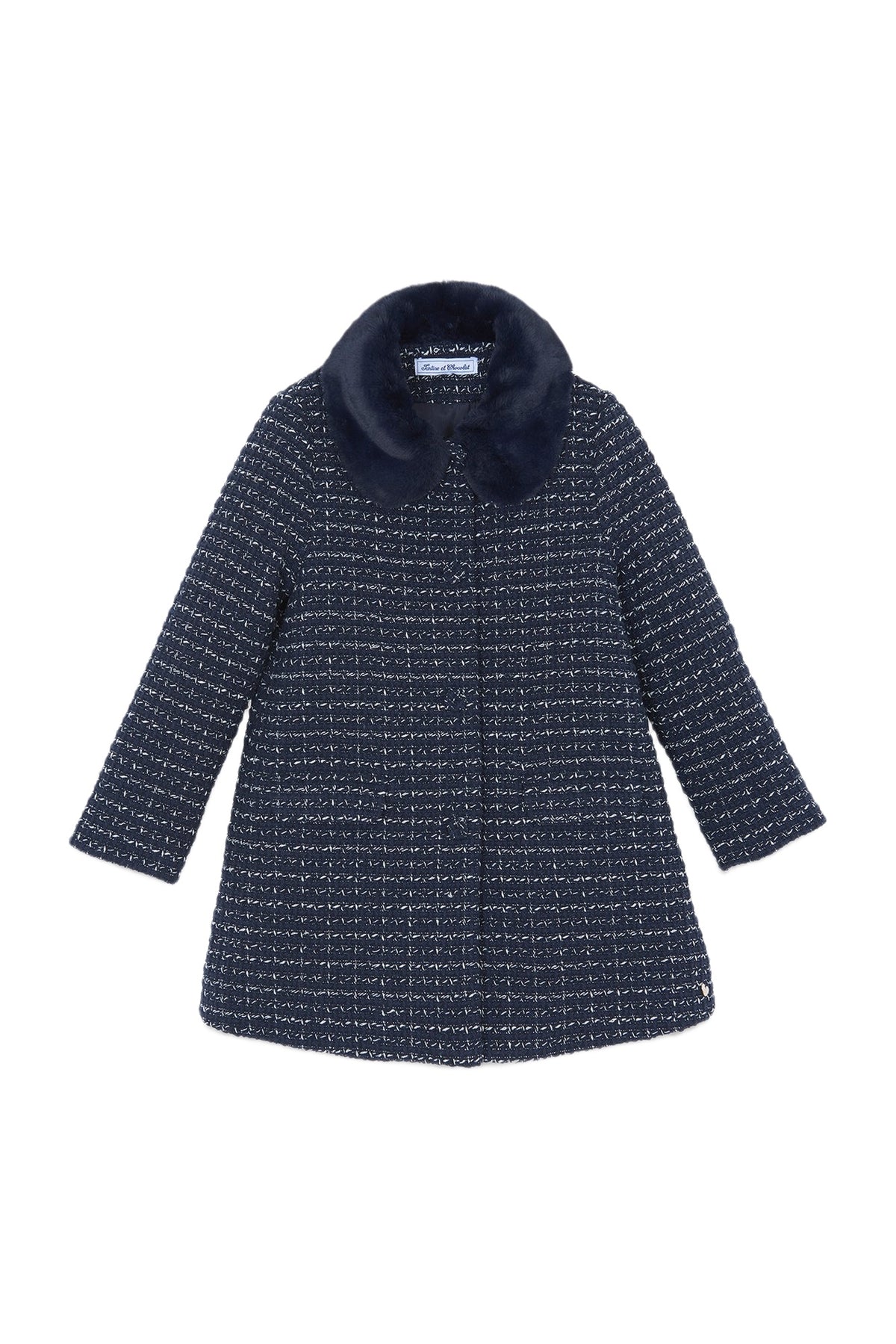 Manteau - Marine en tweed