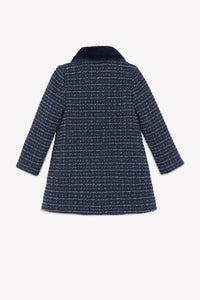 Marine / Manteau - Marine En Tweed