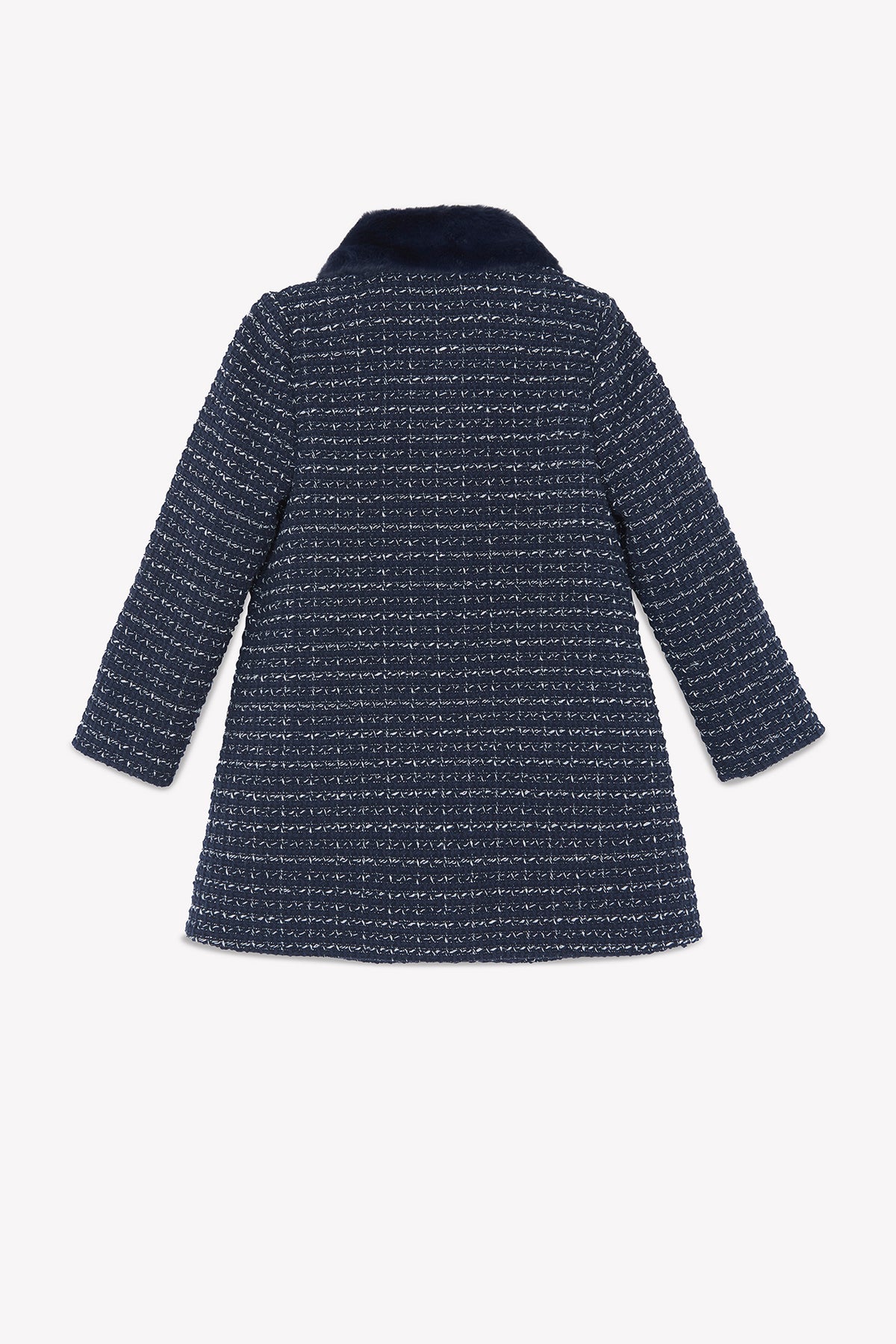Marine / Manteau - Marine En Tweed