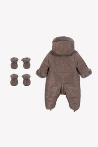 Combinaison pilote petits tresors en coton - Taupe