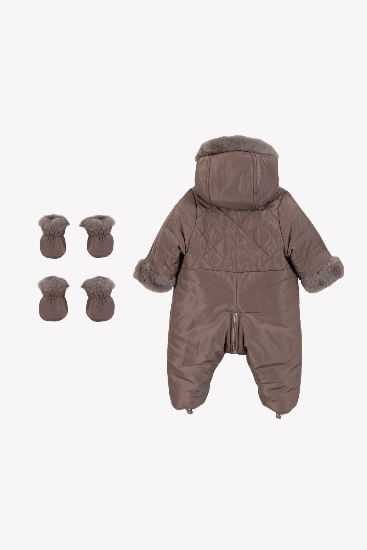 Combinaison pilote petits tresors en coton - Taupe