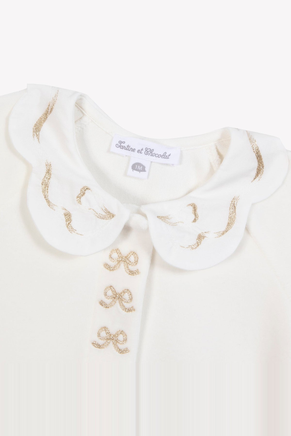 Pyjama nuit en coton - Nacre
