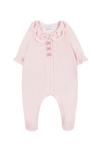 Pyjama - Rose pâle velours nœuds
