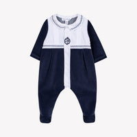 Pyjama - Blanc col broderies fleurs