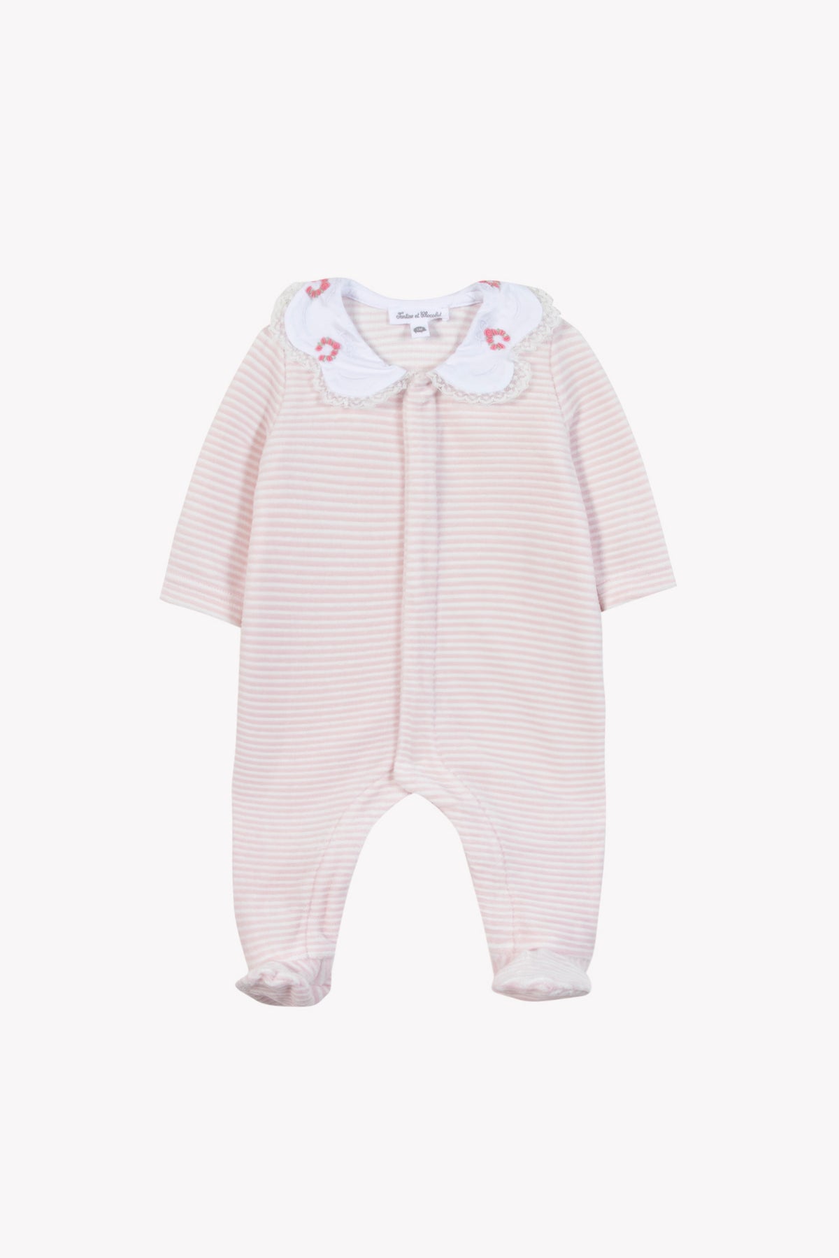 Combinaison longue - Ecru broderie mouton