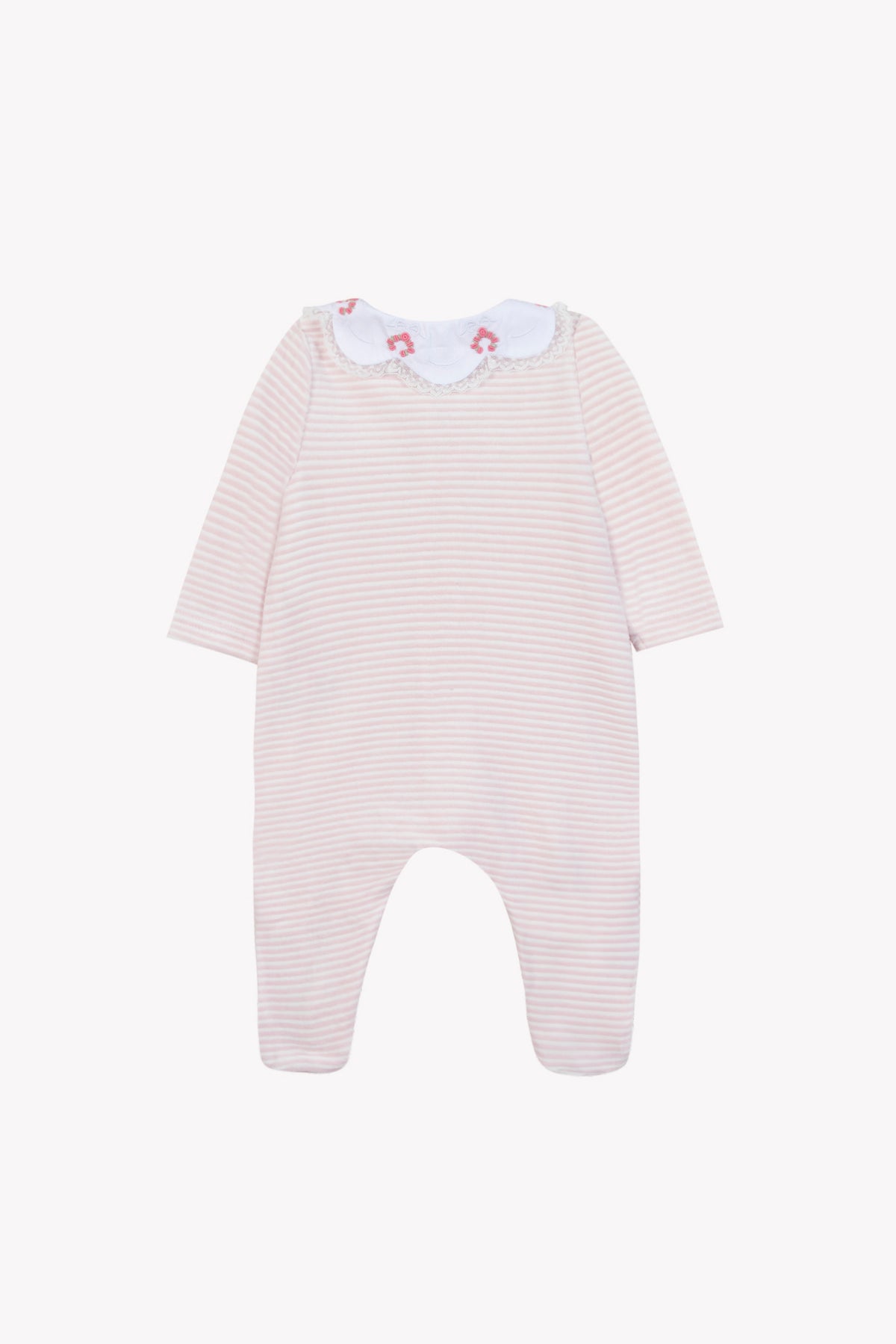 Combinaison longue - Ecru broderie mouton