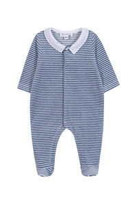 Pyjama - Bleu orage à rayures