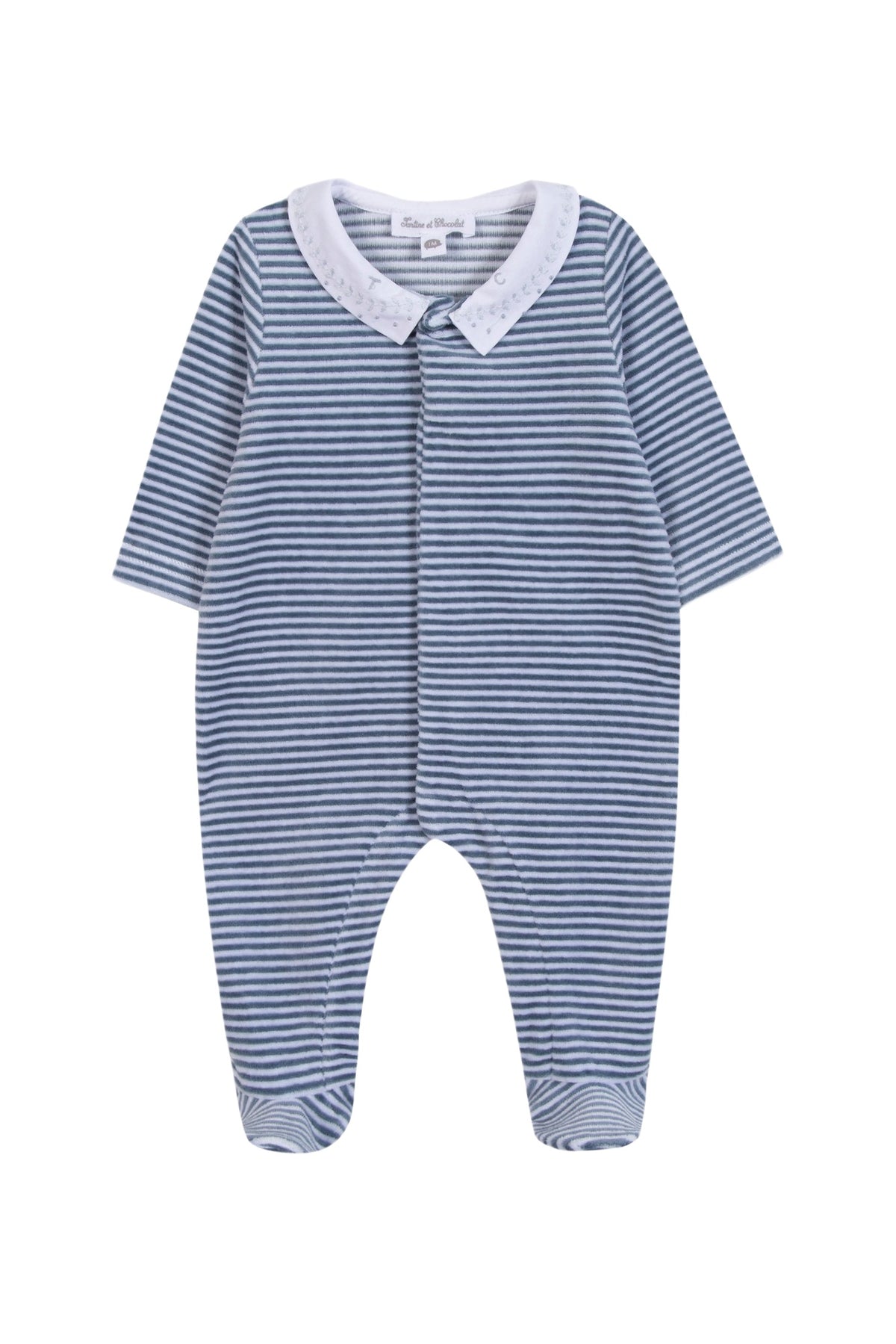 Pyjama - Bleu orage à rayures