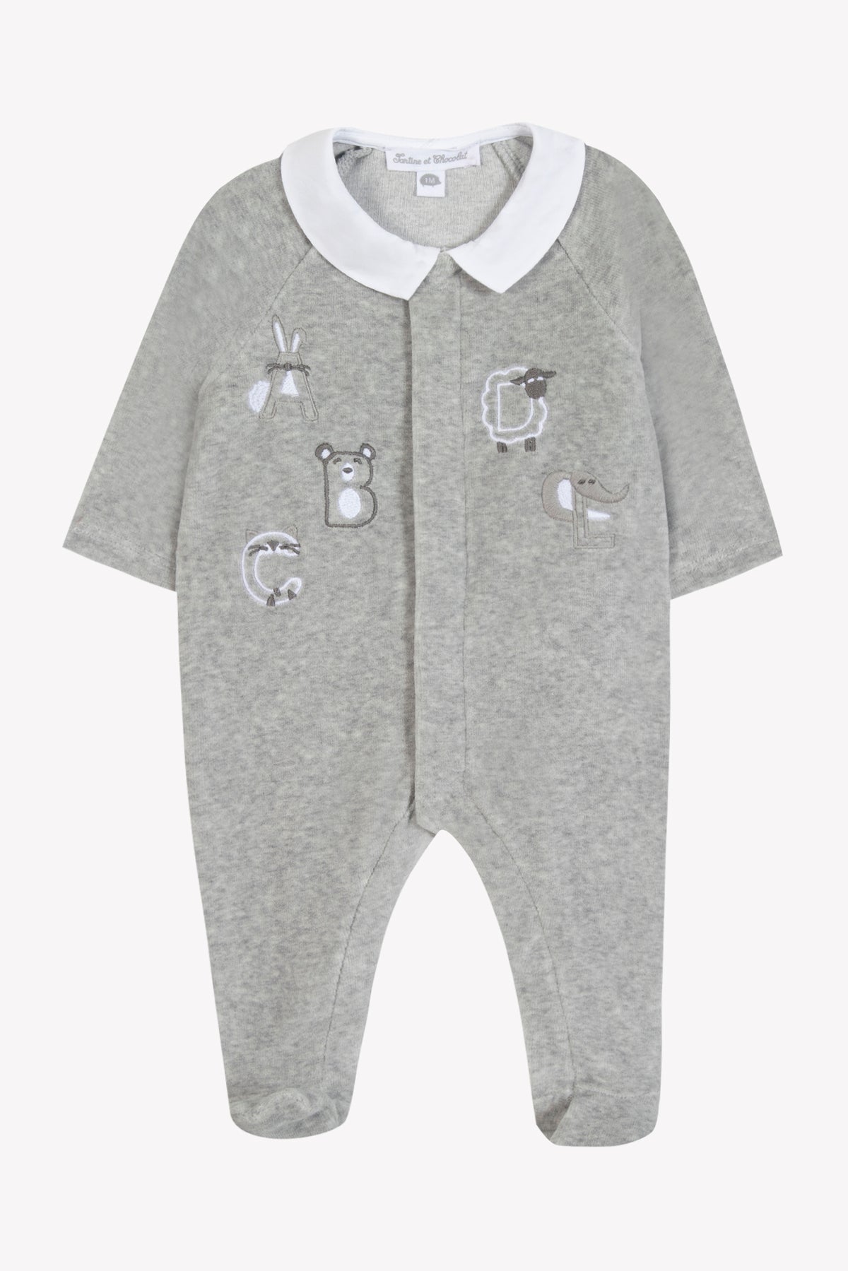 Gris Clair Chiné / Pyjama - Gris Chiné Abécédaire