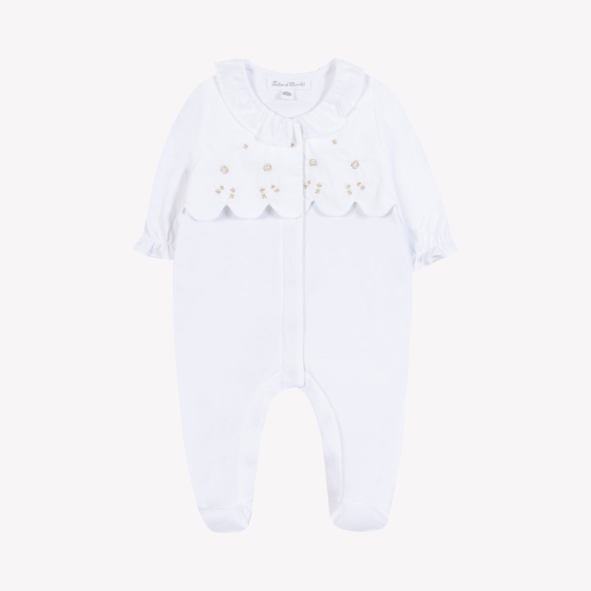 Pyjama - Blanc col volanté