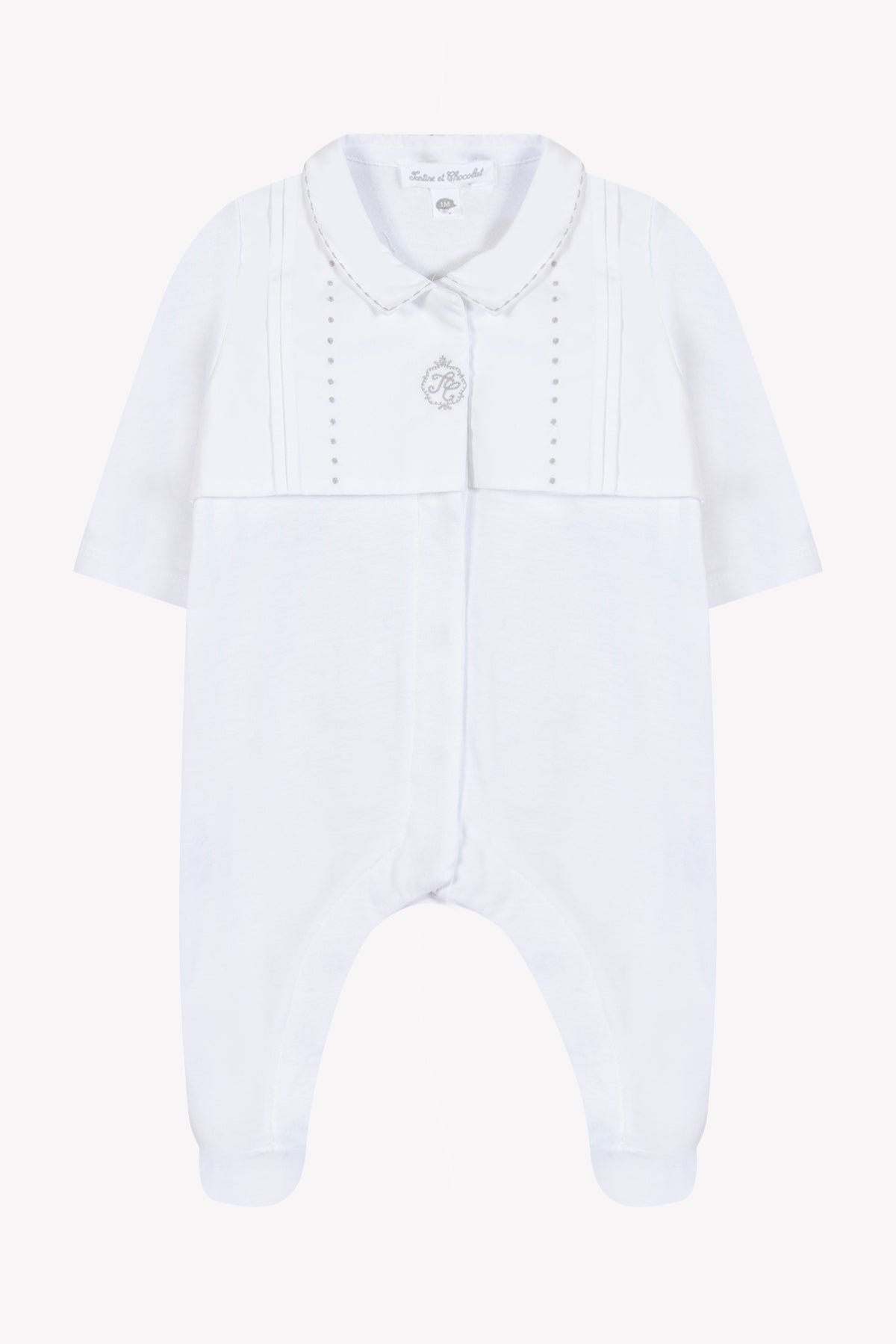 Pyjama - Gris clair col pointu