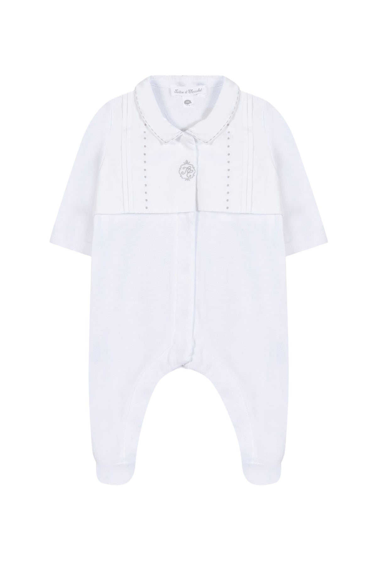 Pyjama - Gris clair col pointu