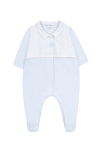 Pyjama - Bleu ciel col pointu