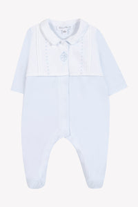 Pyjama - Bleu ciel col pointu