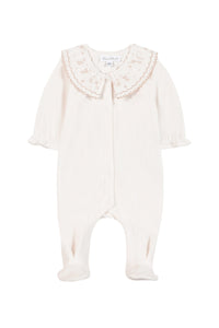 Pyjama - Ecru velours broderies