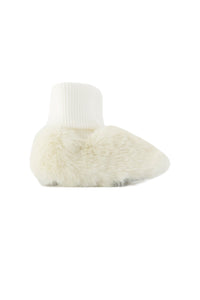 Chaussons - Ecru imitation fourrure
