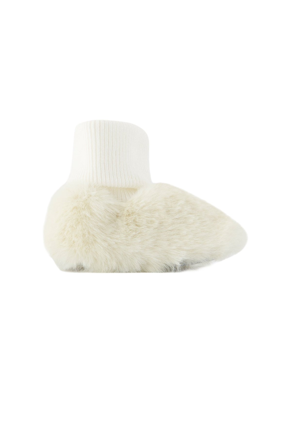 Chaussons - Ecru imitation fourrure