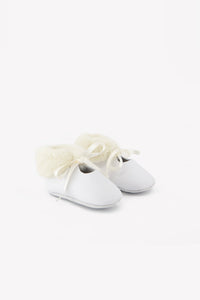 Chaussons jardin d'hiver en coton - Nacre