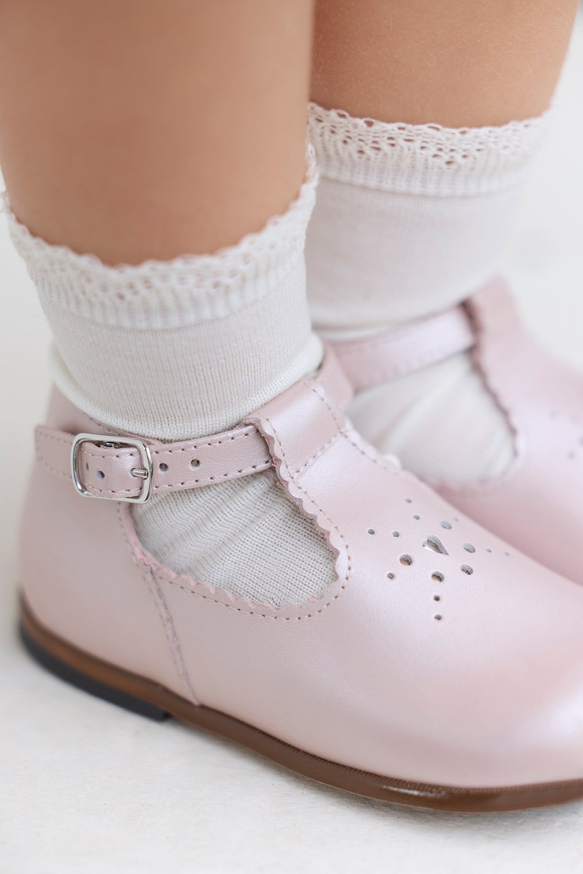 Babies - Rose pâle ajourés