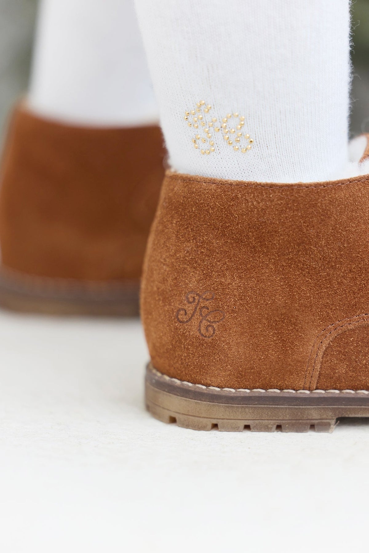 Bottes avec fermeture par scratch - Marron