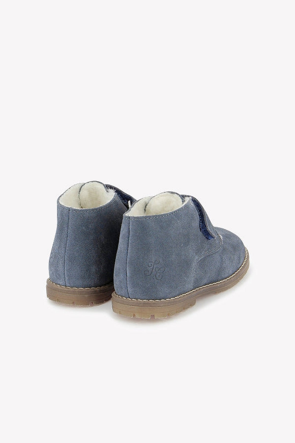 Bottes en laine - Bleu grisé