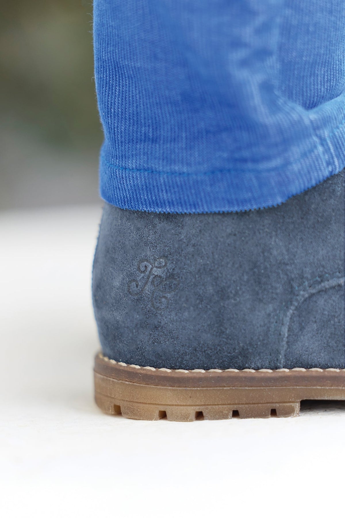 Bottes en laine - Bleu grisé