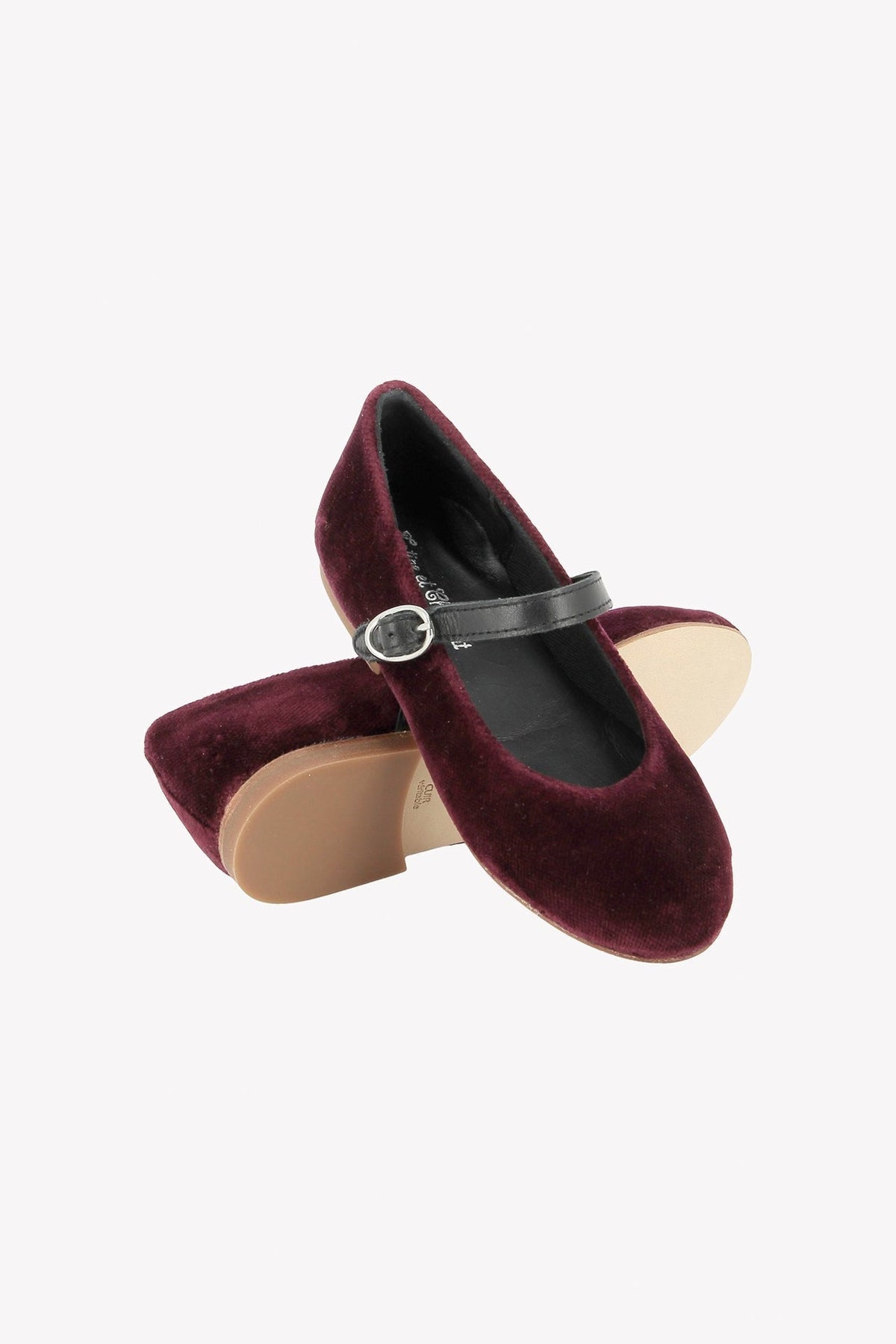 Ballerines en velours - Aubergine