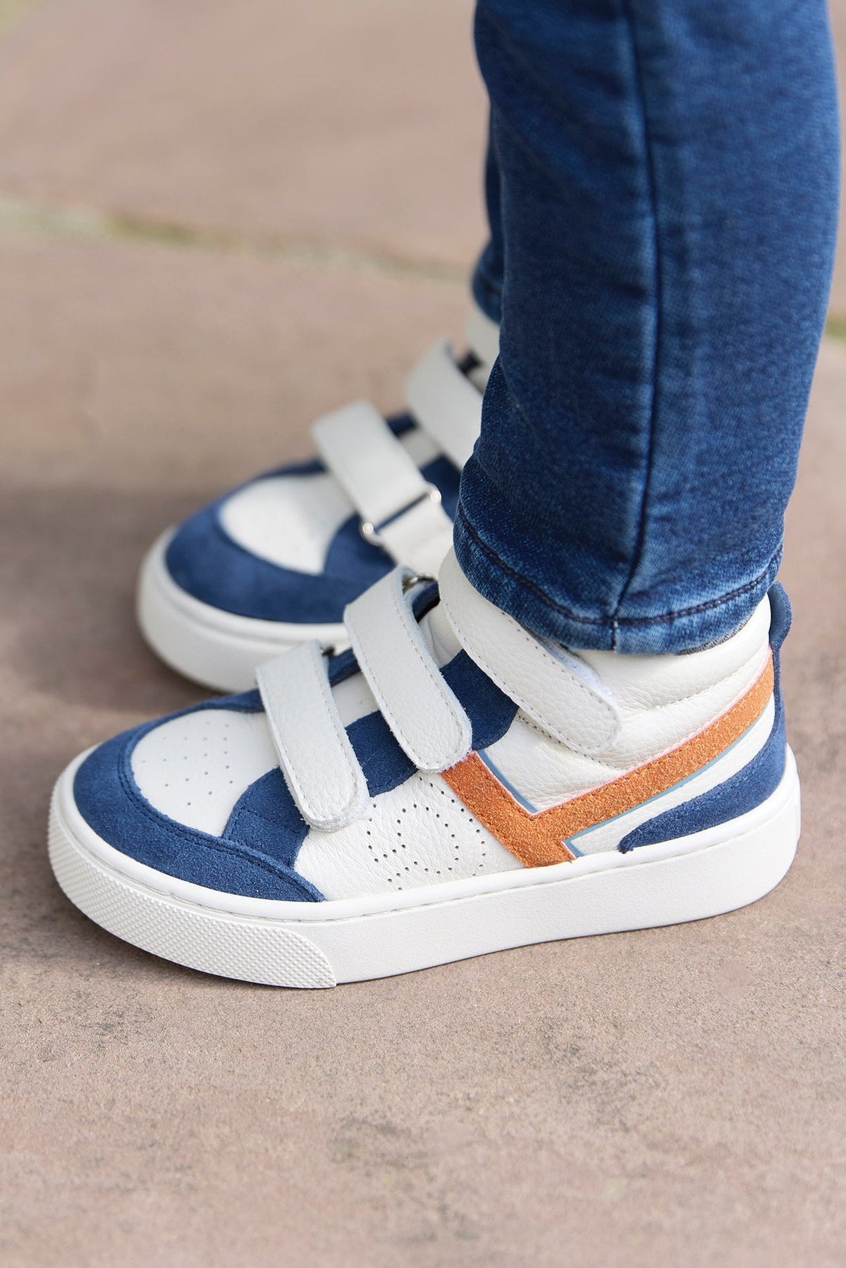 Baskets montantes en coton - Blanc