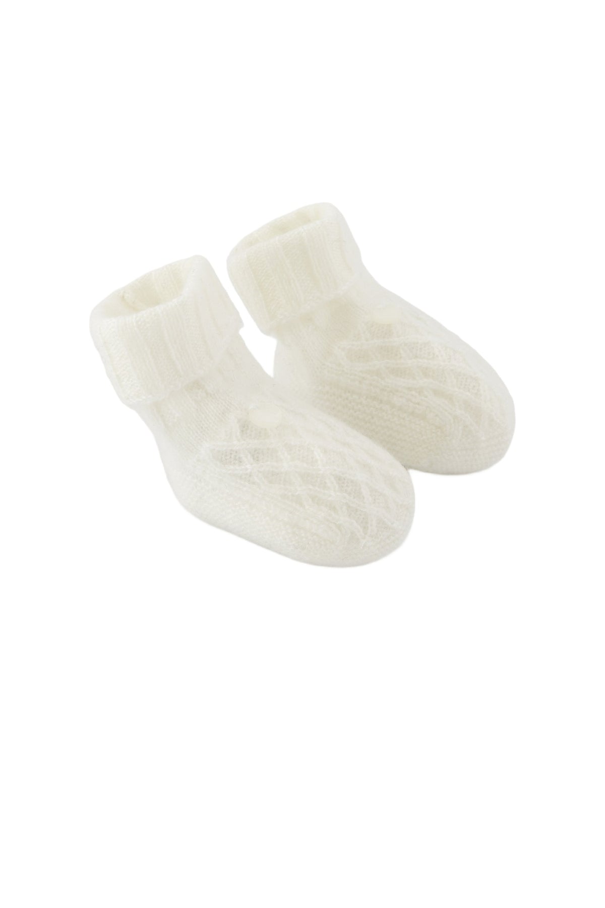 Chaussons - Ecru 100% cachemire