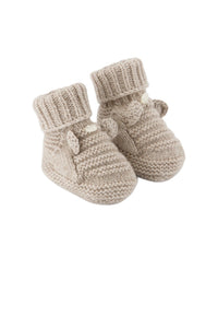 Chaussons - Greige chiné laine