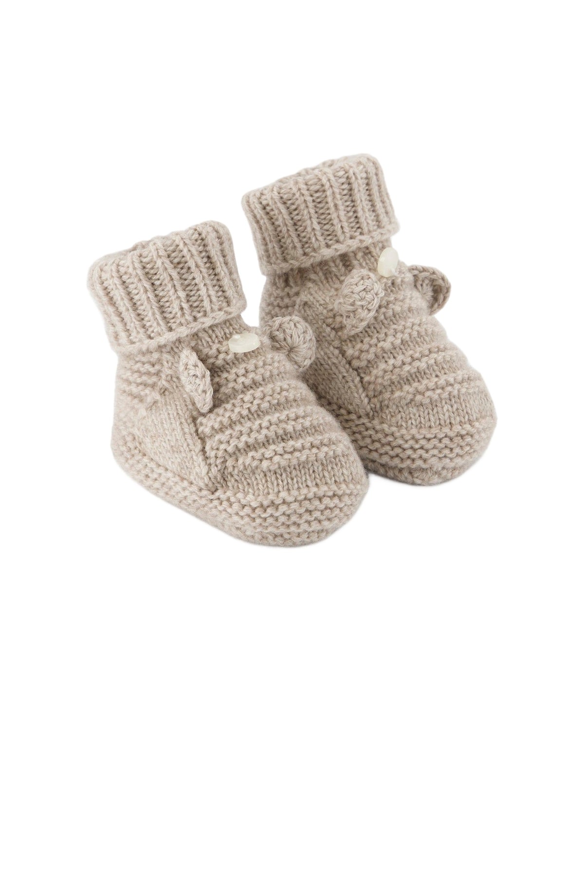 Chaussons - Greige chiné laine