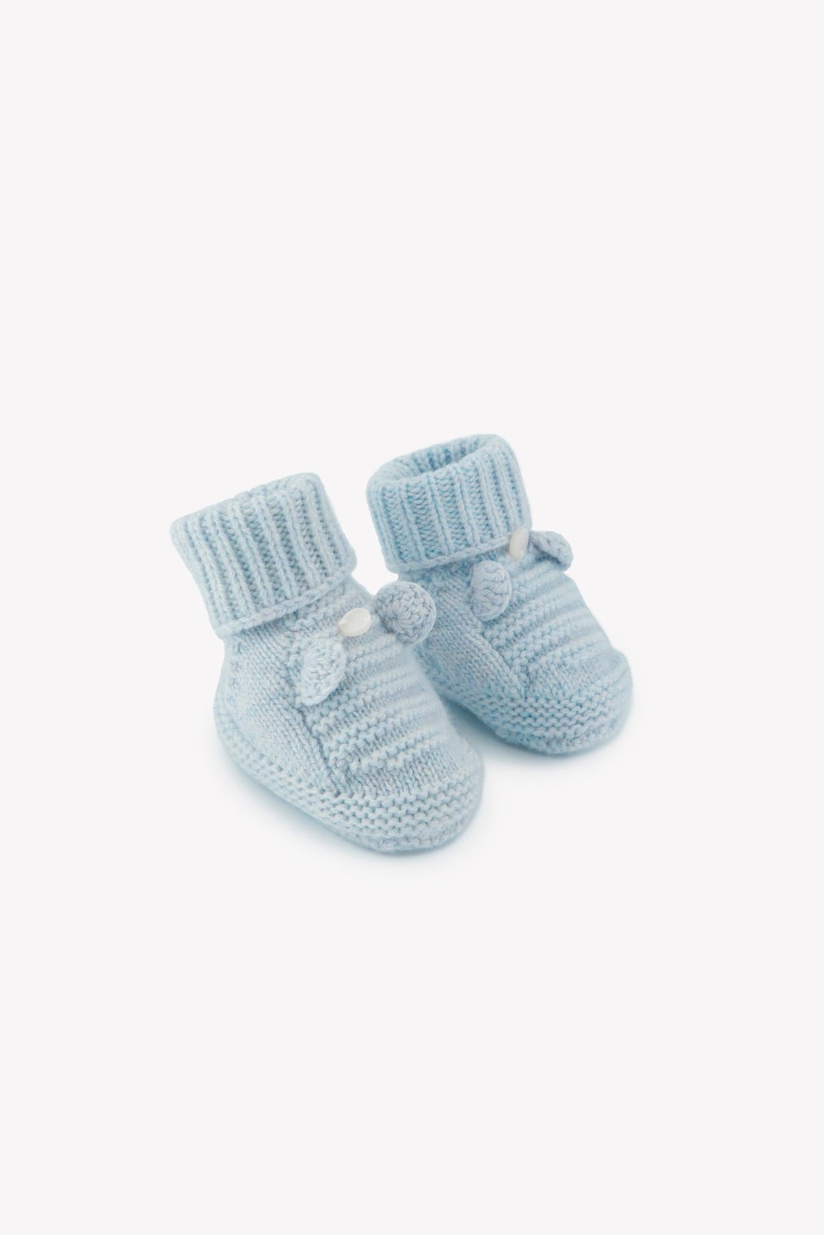 Chaussons en laine - Bleu céleste