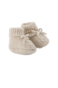 Chaussons - Moka chiné nœud