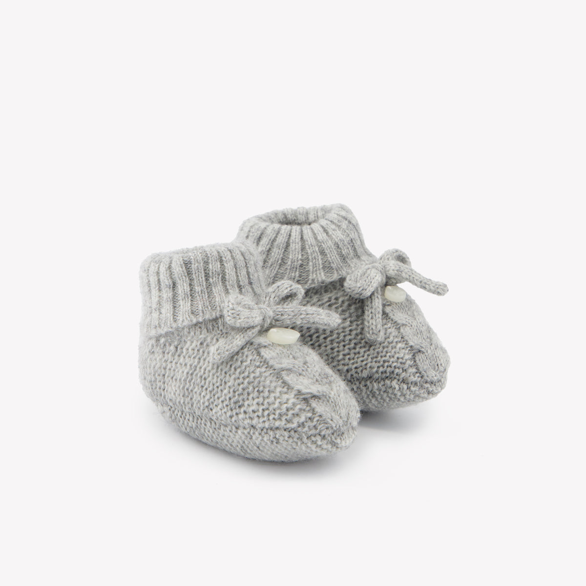 Gris Clair Chiné / Chaussons - Gris Chiné Nœud